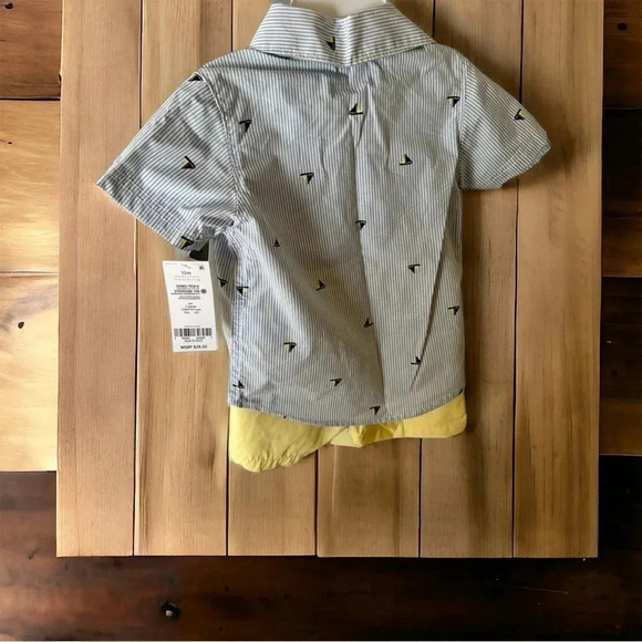 🆕 Carters Boys 12 Month Sailboat Short Set Outfit - Picture 2 of 4